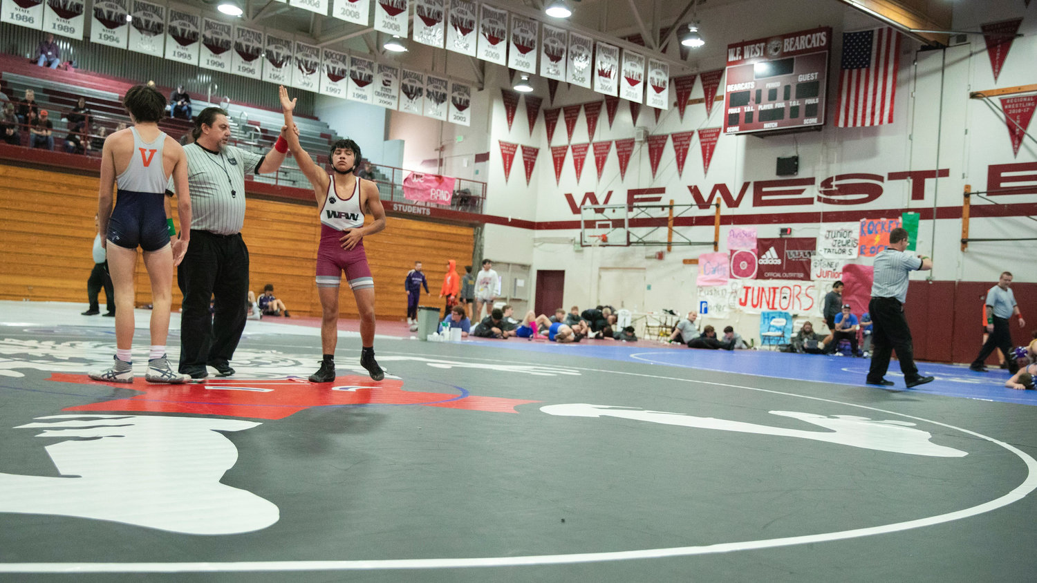 W.F. West’s Adrian James Montenegro takes third during the Bearcat Invitational on Saturday in Chehalis.